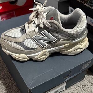 New Balance Beige and Gray Athletic Shoes
